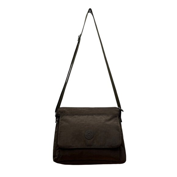 Kipling Women’s Grey Nylon Adjustable Strap & Zip Closure Pockets Crossbody Bag - Picture 1 of 14